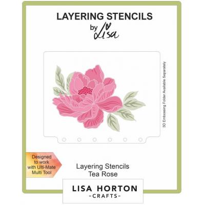 Lisa Horton Crafts Layering Stencils - Tea Rose